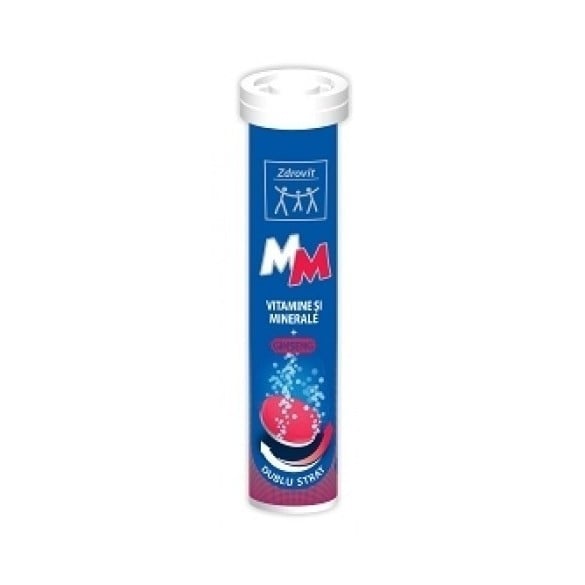 Vitamine si minerale + Ginseng, 24 comprimate efervescente, Zdrovit Vitamine si minerale + Ginseng, 24 comprimate efervescente, Zdrovit
