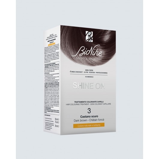 Vopsea pentru par Nr. 3 Dark Brown Shine On, BioNike Vopsea pentru par Nr. 3 Dark Brown Shine On, BioNike