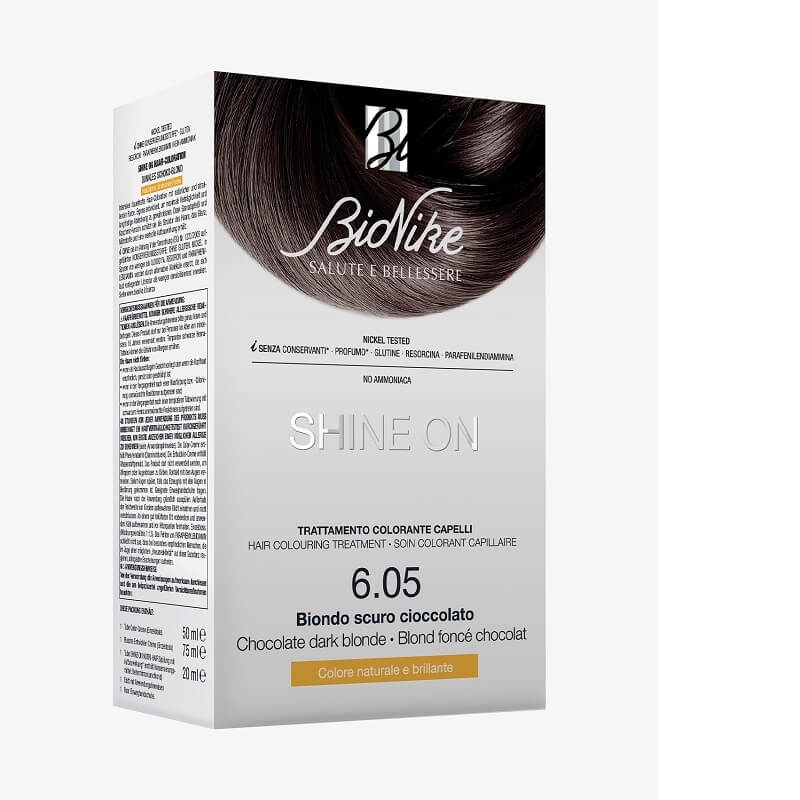 Vopsea pentru par Nr. 6.05 Chocolate Dark Blonde Shine On, BioNike Vopsea pentru par Nr. 6.05 Chocolate Dark Blonde Shine On, BioNike