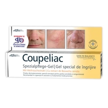 Gel pentru pielea sensibila si congestionanta Coupeliac, 20 ml, Zdrovit Gel pentru pielea sensibila si congestionanta Coupeliac, 20 ml, Zdrovit
